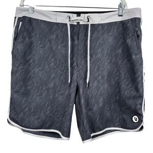Vuori Men's Cruise Boardshort Swim Trunk Drawcord 36 Gray Swim Beach Athletic